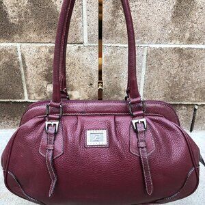 LA SPOSA Italy Collection Shoulder Bag Purse Women's Red Leather Zipper